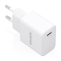 aisens - cargador gan usb-c pd30 1xusb-c 20w blanco