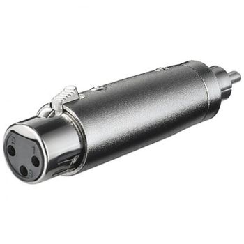 Goobay Adaptador XLR Hembra a RCA Macho Gris
