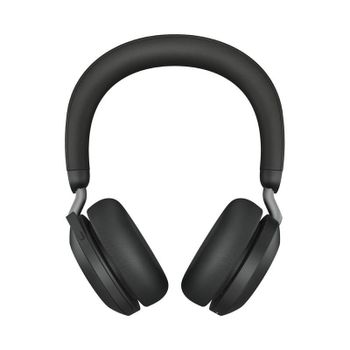 Auriculares Jabra Evolve2 75 inalámbricos Bluetooth con Cancelación Activa de Ruido, Micrófono y Base de carga, Negro