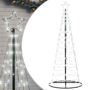 Árbol De Navidad Led 200 Leds Blanco Frío 180 Cm Vidaxl