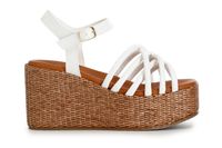 sandalia gilda con cuna de rafia white 40