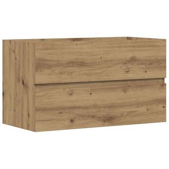 Mueble De Lavabo Madera Ingeniería Roble Artisian 90x38,5x45 Cm Vidaxl
