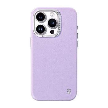 Funda para móvil Joyroom PN-15F4 Starry Case resistente con cristales púrpura para iPhone 15 Pro Max