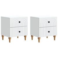 armario de noche 2 uds 43 x 345 x 48 cm madera de ingenieria vidaxl