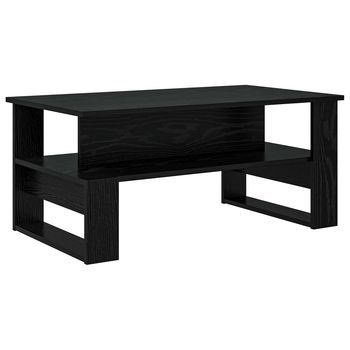 Mesa De Café - Mesa De Centro - Mesa Baja Roble Negro 90 X 50 X 40 Cm Madera De Ingeniería