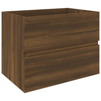 Mueble De Lavabo Madera De Ingeniería Roble Marrón 60x38,5x45cm Vidaxl