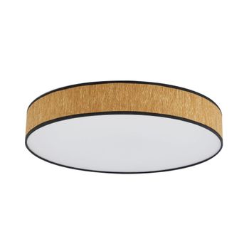 Lámpara de techo led de madera marrón