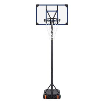 Costway Canasta Baloncesto Infantil Altura Ajustable 206-273,5cm Base Rellenable Ruedas Interior Exterior Negro