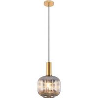 lampara de techo vintage - lampara colgante de cristal - amelia gris transparent