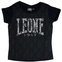 leone 1947 camiseta girl short sleeves lace pink girl para nina
