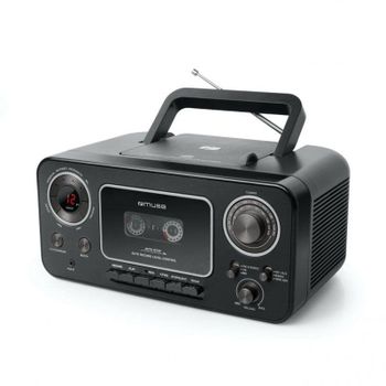 Radio CD Muse M-182 RDC 6W RMS AUX Cassette CD FM MW Negro