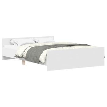 Estructura De Cama Con Cabecero Piecero Blanco 150x200 Cm Vidaxl
