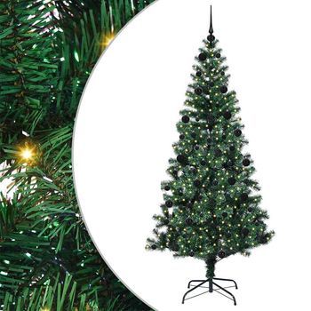 Árbol De Navidad | Decoraciones De Navidad Artificial Preiluminado Verde 210 Cm