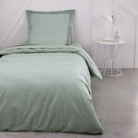 funda nordica lisa 100 algodon calidad 144 hilos turquesa 140x200cm