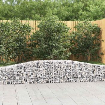Cestas De Gaviones 3 Piezas | Gavión Para Piedras | Gavión Decorativo Forma De Arco Hierro 400x30x40/60 Cm Cfw685788