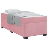 estructura de cama con colchon rosa 80 x 200 cm tela vidaxl