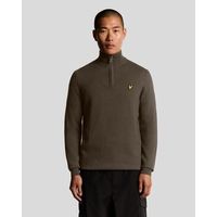 lyle  scott jersey kn2112vc cttn merino qrtr zip jump-x863 espresso para hombre