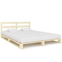 estructura cama palets sin colchon madera maciza pino 180x200cm vidaxl