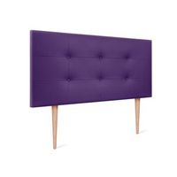 cabecero de polipiel capitone 110x115cm con patas camas 105 - lila