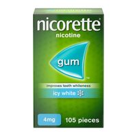 nicorette gum 4mg icy white - 105 pieces