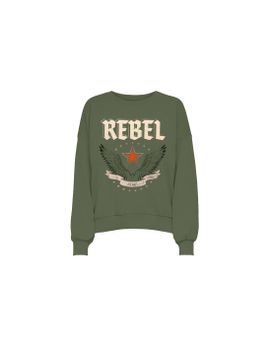 Sudadera Only Onllayla L/S Wings O-Neck Loden Green Mujer