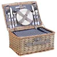 cesta de picnic azul 40x28x19