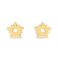 pendientes de mujer copos de nieve de plata 925 oro