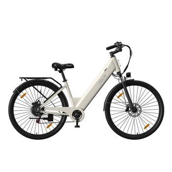 Bicicleta Eléctrica Urbana Pixar C1, 250 W, 36 V, 13 Ah, 28”, 25 Km/h, Autonomía De 50 Km, Beige