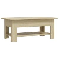 mesa de centrormesa auxiliarrmesa de cafe madera de ingenieria roble sonoma 102x55x42 cm