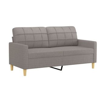 Sofá de 2 plazas - sofá de salón - sofá moderno de tela gris taupé 140 cm