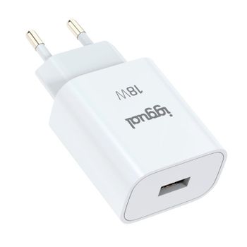 Iggual Cargador 1xUSB QuickCharge 3.0 18W
