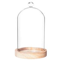factory cuadros jarron de vidrio y madera - altura 19cm - diametro 97cm