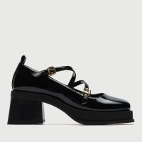 walk london womens lily patent mary jane heels - uk 8