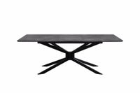 mesa de comedor extensible con acabado efecto marmol 160200x90x75cm