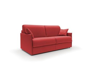 Evans sofá cama convertible en tela impermeable 169 cm (mat. 140x197) rojo