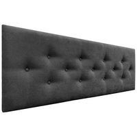 dhome cabecero de tela acualine con 3 hileras intercaladas de botones cabezal tapizado cama lujonegro 160cm