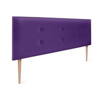 cabecero de polipiel con 2 hileras de botones 135x105cm con patas camas 120135 - lila