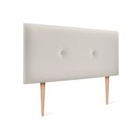 cabecero de polipiel liso con botones 90x105cm con patas camas 8090 - blanco hueso