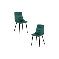 pack 2 sillas daris terciopelo de terciopelo 854438 cm - verde