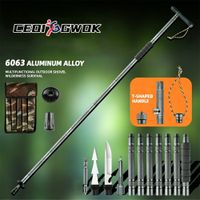 bastones de trekking plegables ceoi gwok con empunadura en t baston de senderismo ajustable para caminatas al aire libre baston profesional para caminar