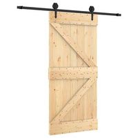 puerta corredera natural y negro 95 x 210 cm vidaxl