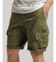 superdry para hombre m7110300a pantalones cortos cargo de algodon organico core verde 28 casual sostenible