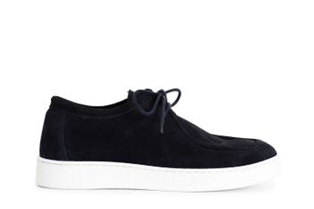 zapatos de hombre con aplicación de ante. blue 42