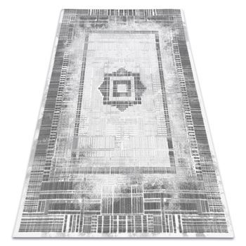 Alfombra Acrílica Vals 0w1736 C53 87 Cuadrícula Rayas Gris Oscuro /  240x340 Cm