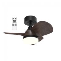 ventilador de techo led borse mini negroroble cct dim 18w
