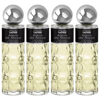 Pack De 4 Eau De Parfum Hombre Saphir Agua De Mayo 200 Ml