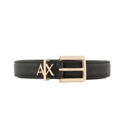 ax armani exchange para mujer 9411824r75900020 cinturon de piel negro 80cm casual clasico