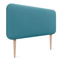 dhome cabecero tapizado liso redondeado polipiel con patas para pared acusticos cabeceros absorbentes cabezal cama dormitorio turquesa 80cm