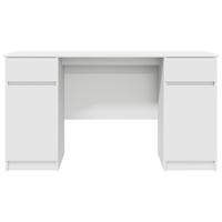 escritorio rhima 2 cajones y 2 puertas blanco 76x140x49 cm
