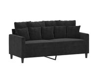 vidaxl sofa de 2 plazas terciopelo negro 140 cm